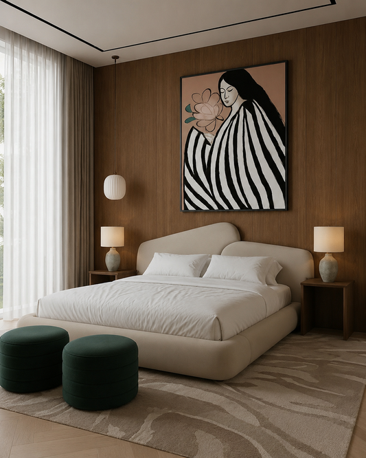 Lunara Bouclé Bed