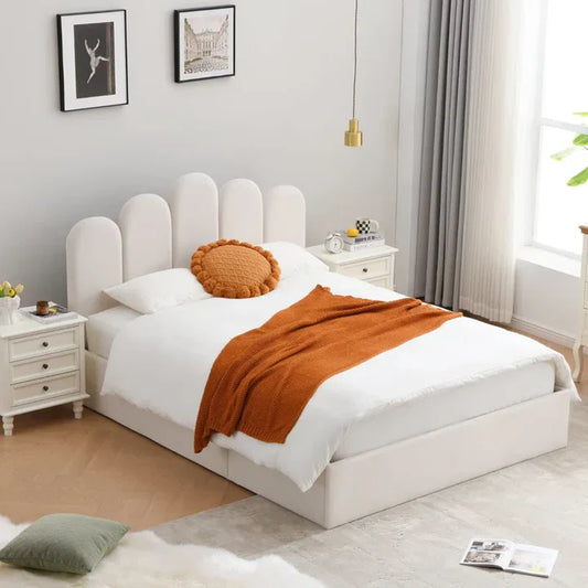 Blush Velvet Bed
