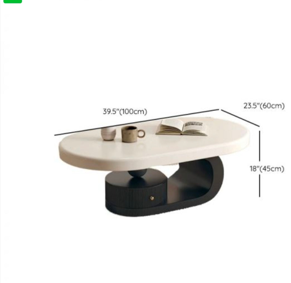 Curved coffee table
