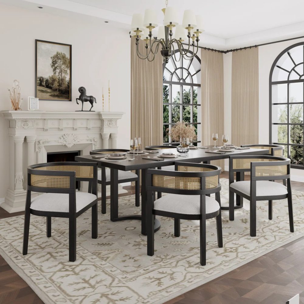 The Kingston 7-Piece Caned Dining Set