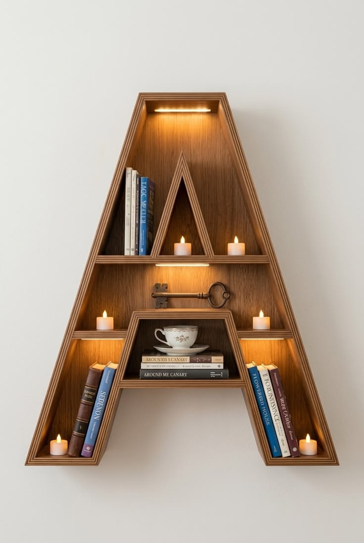 Alphabet "A" Wall Shelf