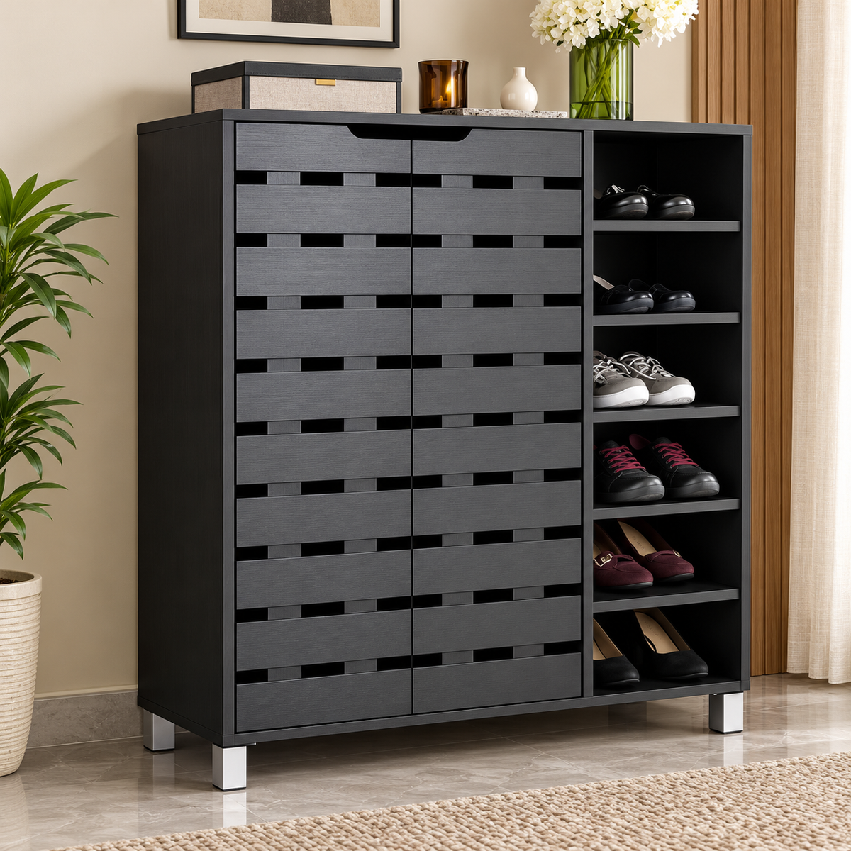 Slate Luxe Shoe Rack