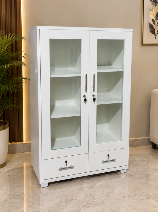 Lumière Glass Door Storage Cabinet