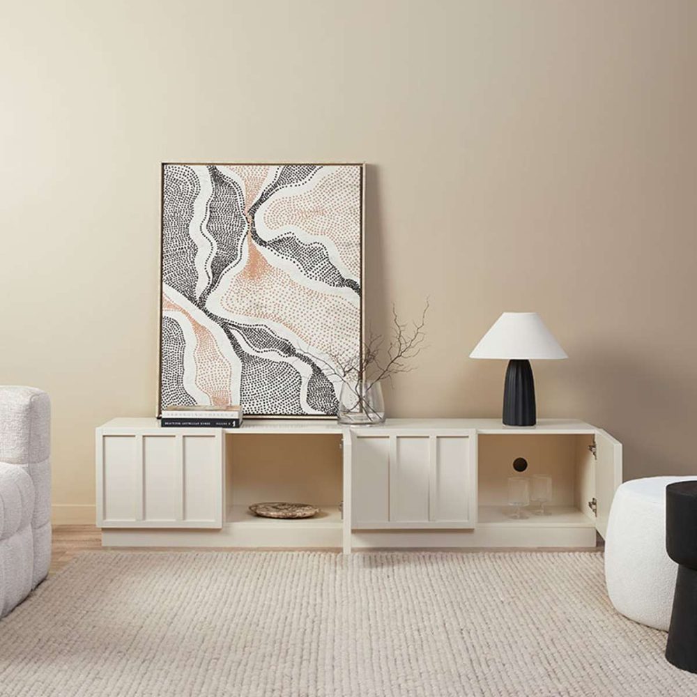 Linear Plinth Media Console
