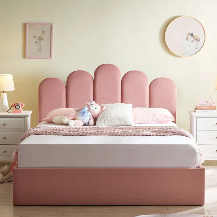 Blush Velvet Bed