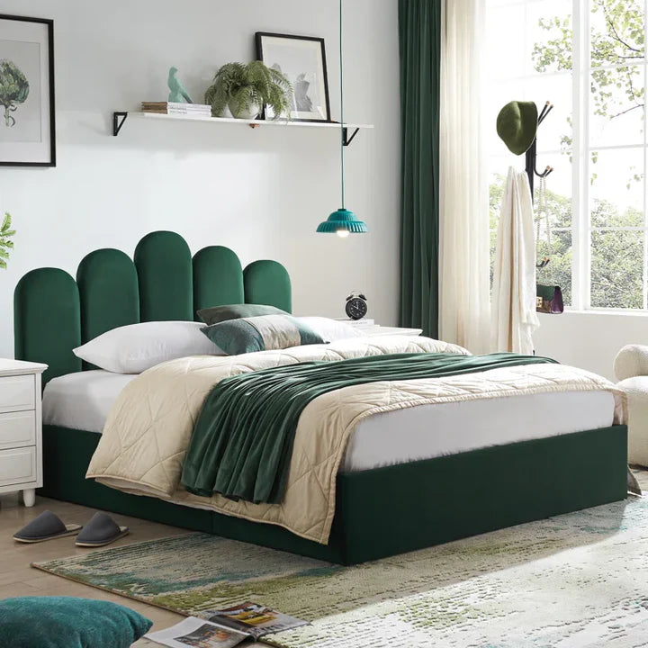 Blush Velvet Bed