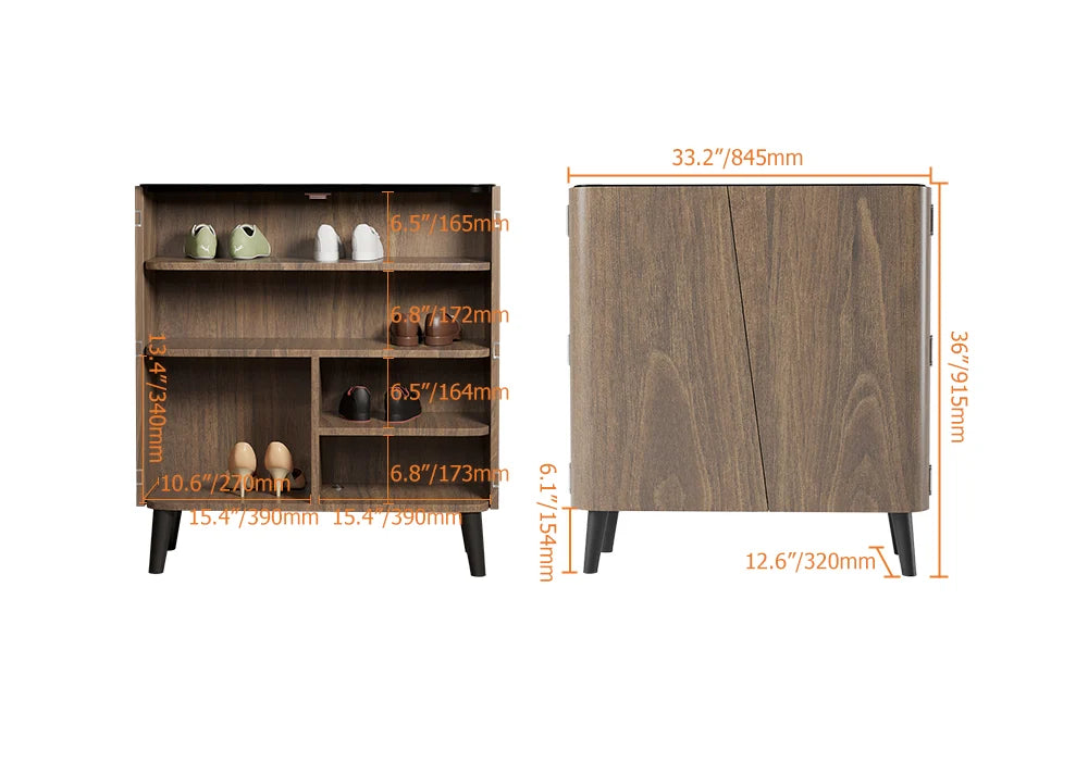 Takagi Walnut Shoe Cabinet