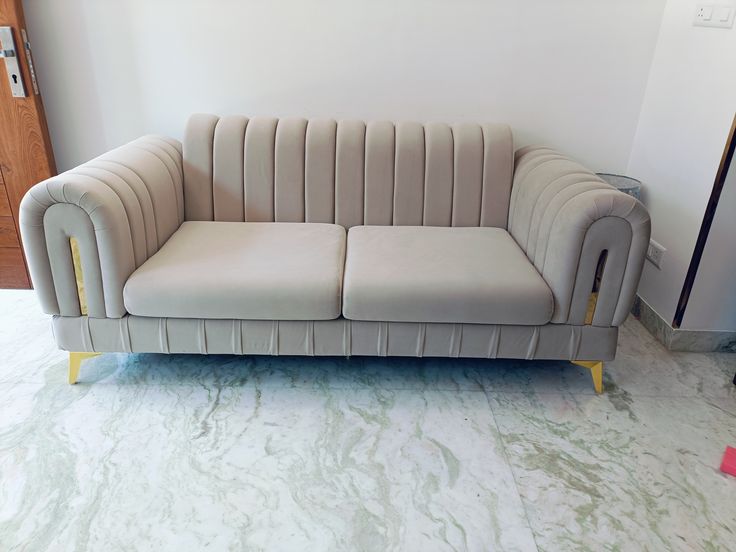 Luxe Fluted Velvet Sofa