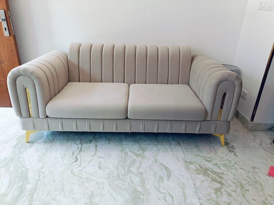 Luxe Fluted Velvet Sofa