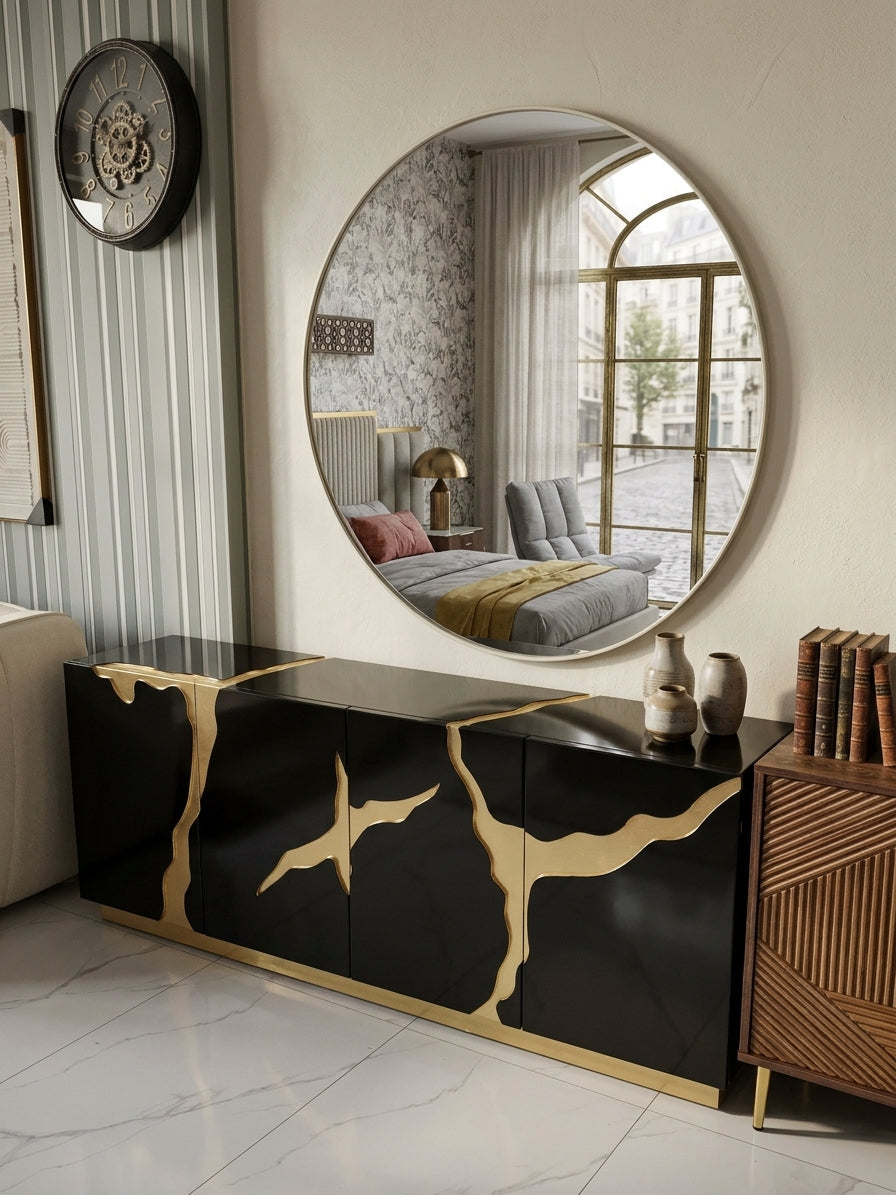 Kintsugi Abstract Sideboard