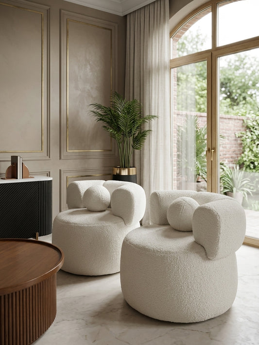 Lumiere Bouclé Accent Chair