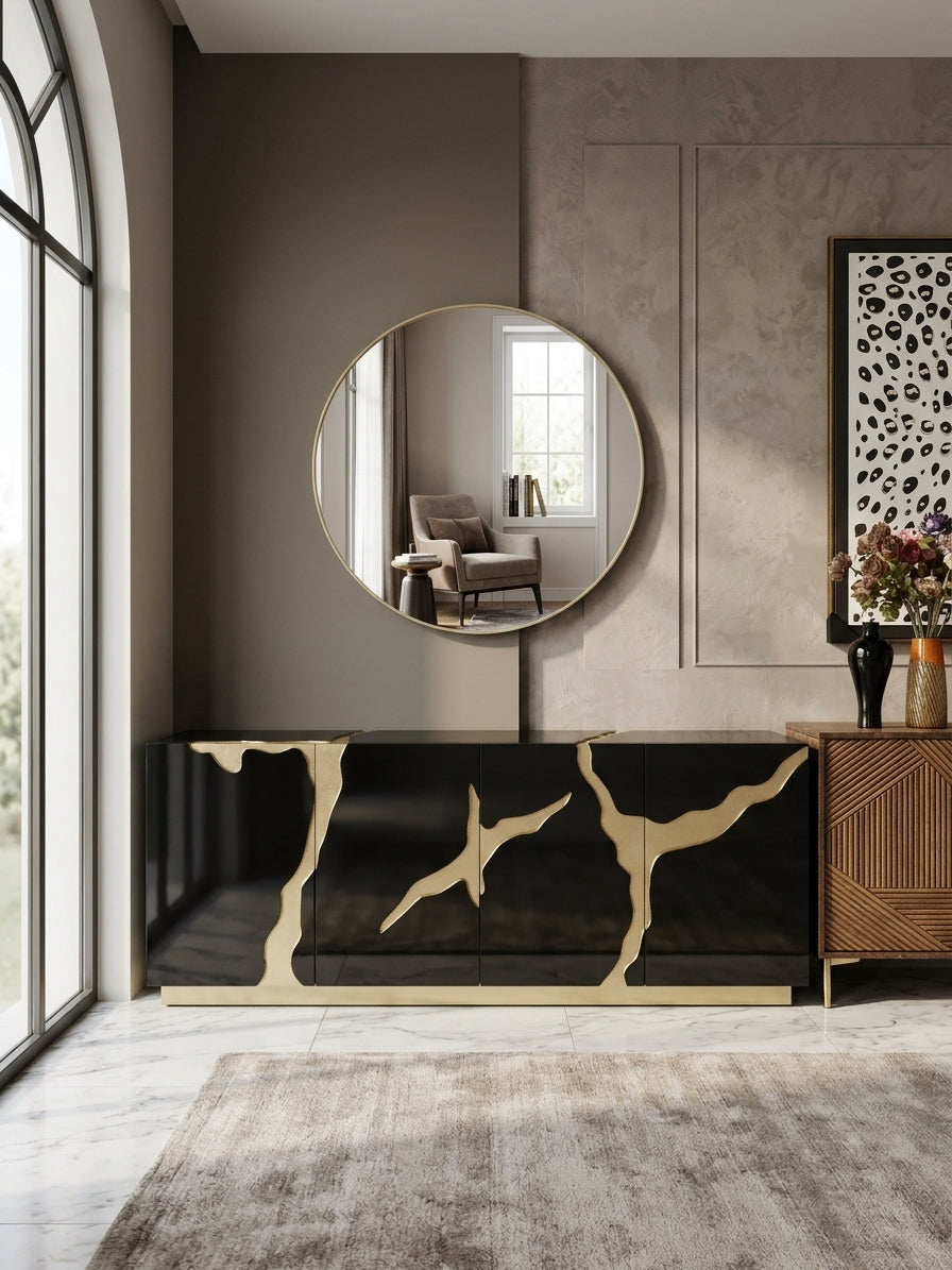 Kintsugi Abstract Sideboard