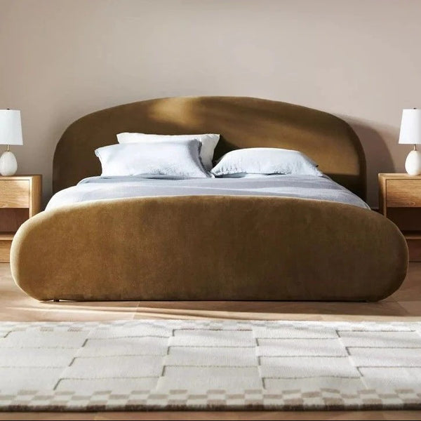 Pebble Velvet Bed