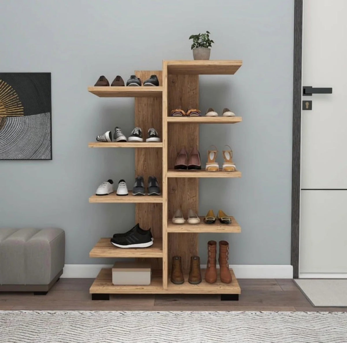 Oakline Asymmetric Shoe Rack
