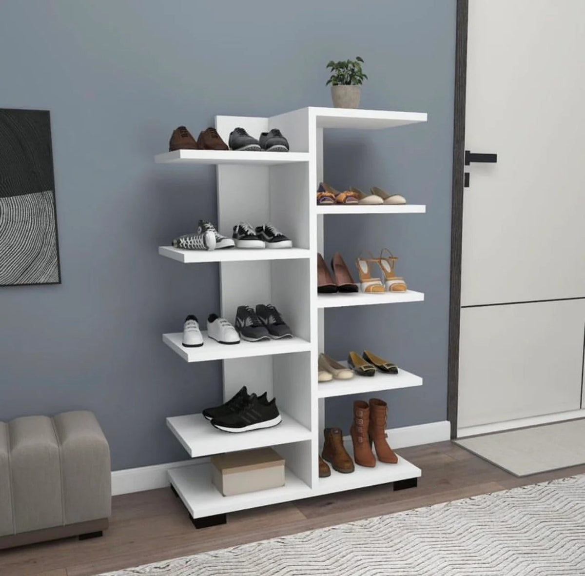 Oakline Asymmetric Shoe Rack