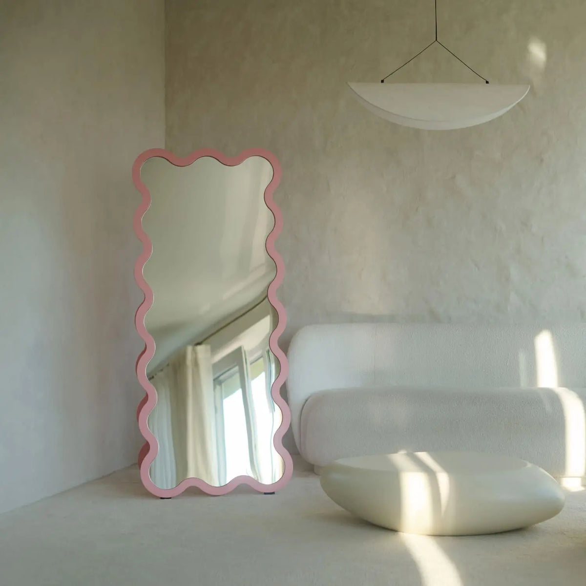 Blush Wave Full-Length Mirror